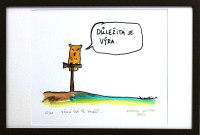 PRODÁNO.  Marek Douša - Výra Tvá Tě vyléčí - grafika